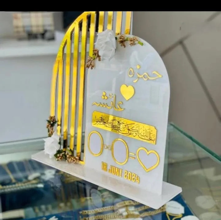 nikkah frame acrylic thumb board