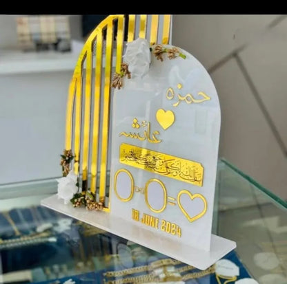 nikkah frame acrylic thumb board